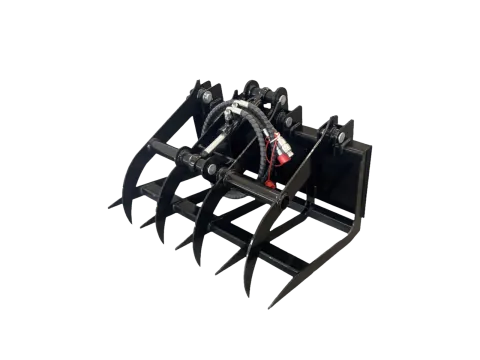 Grapple attachment for mini skid steers